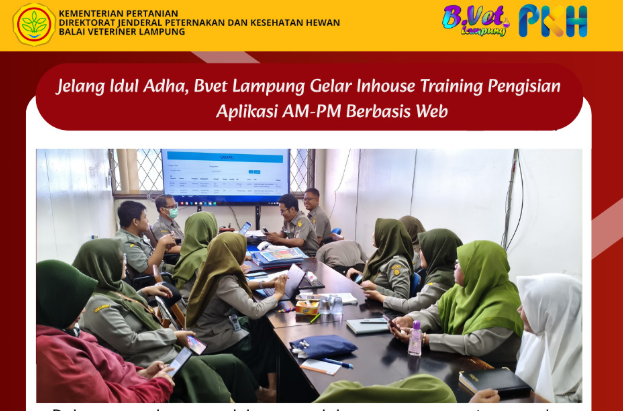 Jelang Idul Adha, Bvet Lampung Gelar Inhouse Training Pengisian Aplikasi AM-PM Berbasis Web