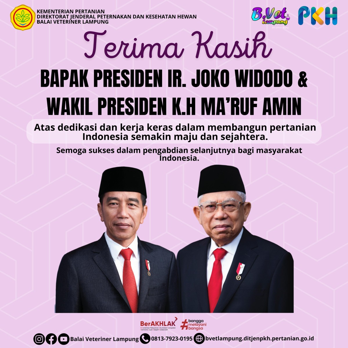 Terima Kasih Bapak Presiden dan Wakil Presiden