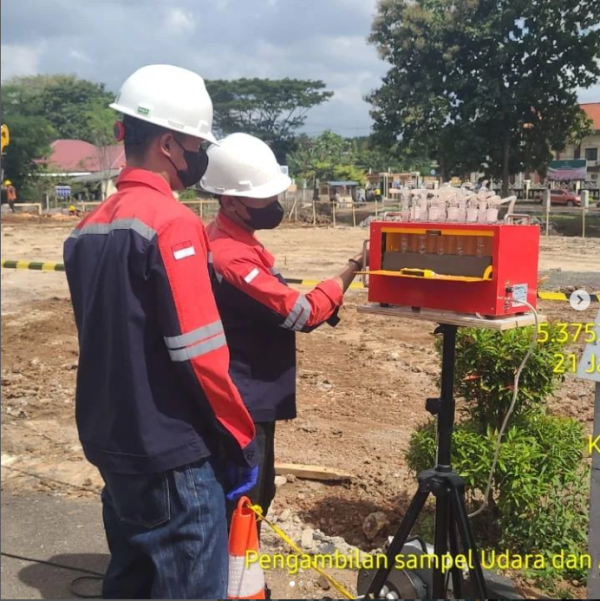 Pengambilan sampel air dan udara di Balai Veteriner Lampung